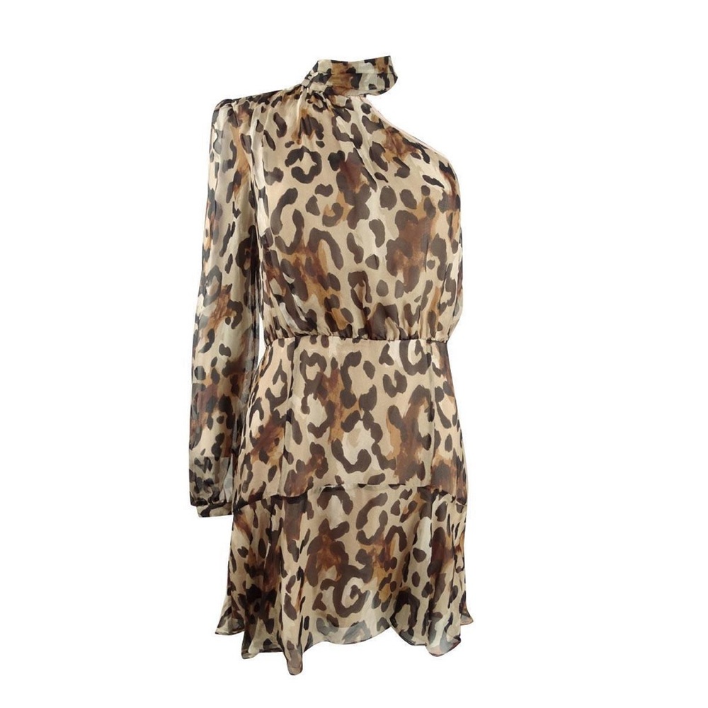 Rachel Zoe Leopard Print Dress - Brown and Tan